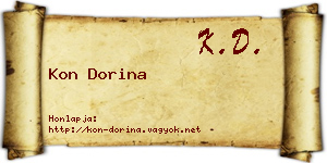 Kon Dorina névjegykártya